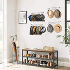 Viklluyr Hat Rack Baseball Cap Wall Organizer - Closet Hats Holder with 20 Hooks - Metal Caps Storage Wall Mounted Hat Hanger