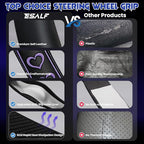 Ventilated Heart-Shaped Steering Wheel Cover with Anti-Slip Leather Grip. Compatible with Ford, Toyota, Honda, Nissan, and Ch
