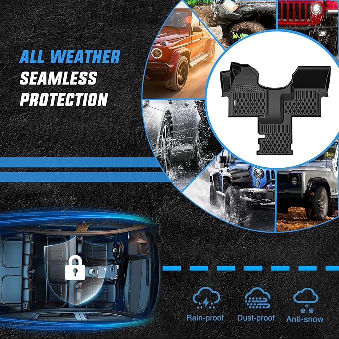 Nilight TPE Floor Mats for All Mercedes Benz Sprinter 2500 3500 2019 2020 2021 2022 2023 2024 2025 Weather Custom Fit Heavy Duty Floor Liners