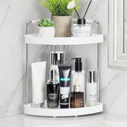 Vtopmart 2-Tier Bathroom Countertop Organizer, Vanity Dresser Counter Tray Shelf for Skincare, Perfume, Makeup, Silver