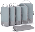 BAGSMART 6 Set /4 Set/2 Set Compression Packing Cubes for Travel, Lightweight Luggage Organizer Bags, Durable Space Saver Bag