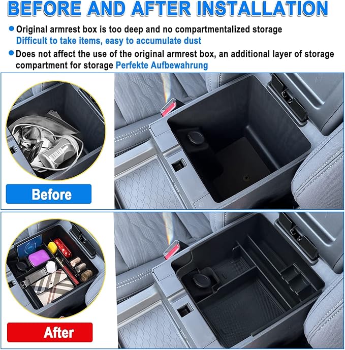 SHAOHAO for 2025 2026 Nissan Frontier Center Console Organizer Tray 2022-2025 2026 Nissan Frontier (S/SV/Pro-X/Pro-4X/SL) Console Tray Frontier 2023 2024 2025 2026 Accessories Armrest Box Organizer
