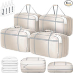 DIMJ Large Compression Comforter Storage Bag with Carry Handls, 100L Washable Blanket Storage Packing Totes, Space Saving Con
