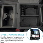 Center Console Organizer Compatible with 2025-2026 Toyota 4Runner (6th Gen) Interior Accessories, Armrest Storage Box Glove Organizer Tray Insert with Coin and Sunglasses Holder