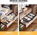 DIMJ Drawer Organizers, Set of 12 Clothes Drawer Organizer, Foldable Closet Drawer Organizer, Dresser Drawer Organizers Divid