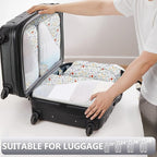 8 Set Packing Cubes for Travel, Gifts for Women Mom,Anti-Tearing Suitcase Organizer for Luggage with Shoe & Hanging Toiletry 