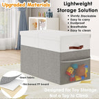 Large Toy Storage Box with Lid Upgraded Toy Storage Chest Organizer with Divider Foldable Toy Bin for Kids Boys Girls Playroo