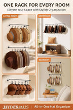 Cowboy Hat Rack for Wall Cowboy Hats Hook with 12 Clips Metal Cowboy Hat Hanger for Bucket Baseball Caps Sunhat Winter Beanie