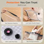 Nicetree 18-Pack Vacuum Seal Bags with Rechargeable Wireless Pump | 3 Sizes (20/24/28 Inch) Travel Vacuum Storage Bags for Cl