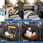 JOYTUTUS Steering Wheel Tray, Back Seat Headrest Tray for Eating Food and Drink, Work Table for Writing and Steering Wheel Laptop Desk, Car Organizer for Commuters, Travel, Family (16.54'' x 11.8'')