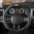 CAT® DuraGrip Car Steering Wheel Cover, Gray Tire Tread Traction Design, Auto Steering Wheel Cover for Cars Trucks Vans SUVs, Improve Grip and Control, Durable Comfortable - Large 15"-16" Inches