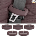 5pcs Car Seat Belt Buckler Cover, Silicon Anti-Scratch Seatbelt Buckler Protector Silencer Clip Holster for BMW Accessories, Car Interior Accessories for Men and Women (5pcs Mocha)