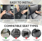 BALEINE Backseat Car Organizer, Back Seat Car Organizers and Storage, Kick Mats Back Seat Protector, Travel Accessories for Most Automotive (2 Pack, Mocha)