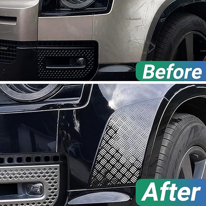 Front Wheel Arch Covers for Land Rover Defender 2020-2025 | Black Body Anti-Scratch Protection Cover Trim Kit Compatible | Defender 90 110 130 Accessories | Easy Installation | Decoration Armor