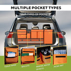 Backseat Hanging Trunk Organizer for SUVs, Cars, Trucks & MPVs | Multi-Pocket Storage with Anti-Slip Straps | Space-Saving Auto