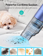 Handheld Vacuum Cordless, 24KPA Powerful Car Vacuum, Rechargeable, Charging Dock, Ergonomic Handle, 2-in-1 Crevice Tool, 1.8l