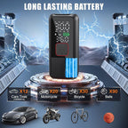 Tire Inflator Portable Air Compressor, 150PSI Smart Air Pump for Car Tires with Digital Tire Pressure Gauge, Portable Tire Inflator for Car, Motorcycle, Bike, Ball and More