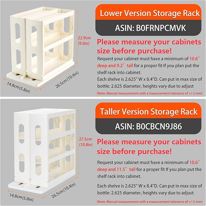 Dutiplus Medicine Organizer 2 Three-Decker Shelves Cabinet Storage Rack Organizer for Holding Vitamins, Supplements Cosmetics