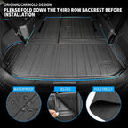 Bomely Floor Mats Compatible with 2020-2026 Toyota Highlander Cargo Liner Back Seat Cover Hybrid Fuel 2025 7 Seats Highlander Accessories (2020-2026,Floor Mats+Trunk Mat with Backrest Mat)
