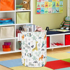 QUEENLALA Large Storage Basket,Laundry Hamper/Bathroom/Home Decor/Collapsible Round Storage Bin,Boys and Girls Hamper/Boxes/C