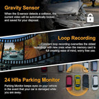 REXING M2 Smart BSD ADAS Dual Mirror Dash CAM 12” IPS Touch Screen, 1080p (Front+Rear),GPS,Stream Media, Parking Monitor, Nig