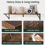 Floating Shelves, 8 Inch Deep Rustic Wood Wall Storage, 48W x 8D Wall Shelves Set of 2, Heavy Duty Metal Brackets, Industrial