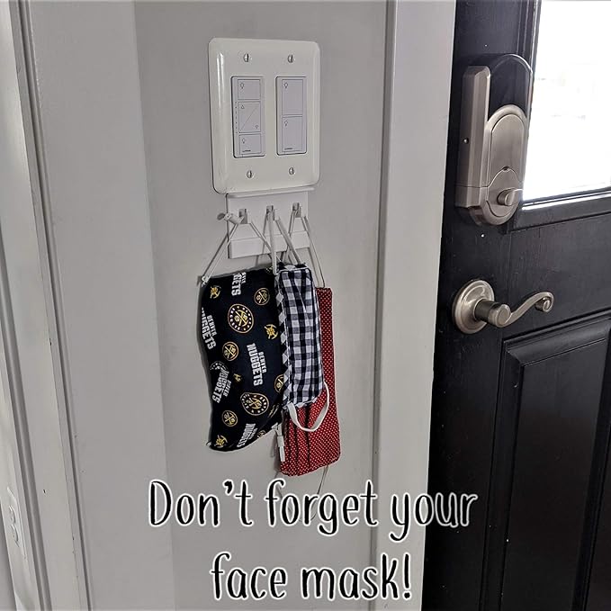Mount Genie The No-Screwups Key Hook Organizer (Black, 1-Pack): Wall Mount with No Damaging Screws or Tape. Installs in Secon
