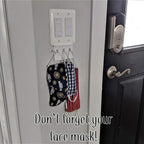 Mount Genie The No-Screwups Key Hook Organizer (Black, 1-Pack): Wall Mount with No Damaging Screws or Tape. Installs in Secon