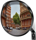 Acrylic Convex Traffic Mirror, 12 inch Adjustable Wide Angle View Curved Security Mirror for Driveway, Park, Garage, Corners and Blindspot(Support Indoor and Outdoor)