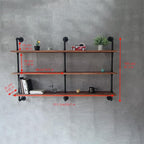 Floating Shelves for Wall Bookshelf Industrial Pipe Shelving Shelves Natural Wood Planks 60 inch Rustic Wall Shelves Hanging 