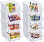 Skywin TidyFriend Small Stackable Storage Bins for Toy Organizer and Storage 8 Pack, Toy Storage Organizer for Kids Room and 