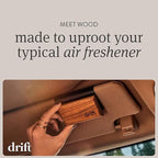 Drift Car Air Freshener Starter Kit - Wooden Deodorizer - Vehicle Odor Remover - Auto Scent Diffuser - Long-Lasting Car Fresh