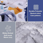 Rquite Baby Car Seat Cover, Carseat Covers Baby Boy, Minky Infant Car Seat Cover Winter, Peekaboo Opening Car Seat Canopy, Mu