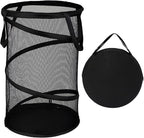 BATTOO Collapsible Laundry Basket Foldable Mesh Pop Up Hamper with Handles for Laundry Room, Bathroom, Kids Room, College Dor
