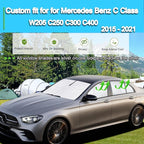 KMF 8pcs Thicken Sun Shades for Mercedes Benz C Class 2015-2021 W205 C250 C300 C400 Accessories,Full Car Window Covers Sunshade for Windshield Side Rear, UV Block Blackout Privacy Camping