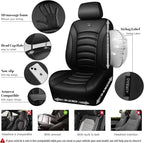 CAR PASS 3D Foam PU Leather Car Seat Covers, Universal Seat Covers Full Sets for Trucks SUV Sedan Automotive Seat Covers Armr