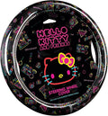 Hello Kitty Steering Wheel Cover, Official Sanrio Car Steering Wheel Cover with Universal Size 14.5-15, Cute Black Hello Kitty Car Accessories for Women (Hello Kitty Kawaii Arcade)