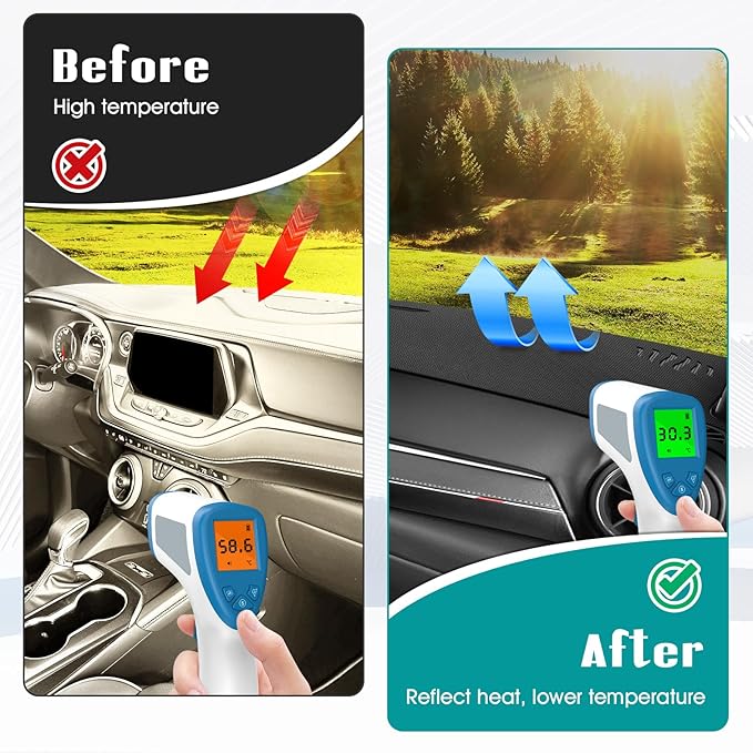 FIILINES Dash Cover for 2019-2026 Chevrolet/Chevy Blazer, Dashboard Mat Accessories Dash Cover Sunshade Nonslip Mesh Protecto