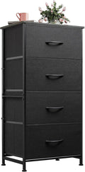 WLIVE Dresser with 4 Drawers, Fabric Storage Tower, Organizer Unit for Bedroom, Hallway, Entryway, Closets, Sturdy Steel Fram