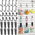 Kathfly 30pcs Pegboard Accessories 10 Clips 20 Hooks, Peg Board Accessory Kit for Wall Organizer Compatible with IKEA Skadis 