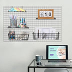 Yaocom 9 Pcs Grid Wall Shelves Gridwall Accessories Wall Grid Panel Hanging Basket with Hooks Set Includes 3 Basket 3 Wire St