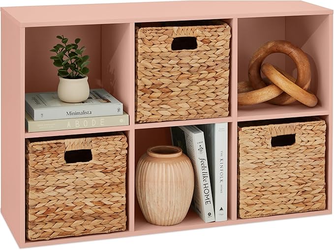 Best Choice Products Kids Bookcase 6-Cube Storage Organizer, 11in Shelf Opening, Bookshelf, Toy Storage, Customizable w/ 3 Re
