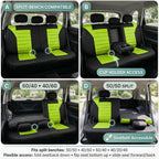 FH Group Automotive Car Seat Covers Rear Set Premium 3D Air Mesh Seat Covers, Airbag Compatible and Split Bench Cover Univers
