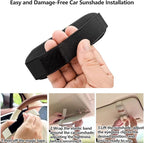 Car Sunglasses Holder Eyeglass Clip with Sun Visor Storage for Cards Magnetic Eyewear Clamp Car Decor