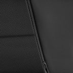 CAR PASS Leather Back Seat Cover, Breathable Mesh Universal Bench Seat Cover, Super 5mm Composite Sponge Inside, Airbag Compa