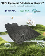 3W Floor Mats Fit for Honda Accord 2018-2022(Include Hybrid Models), Custom Fit Floor Liner for 1st 2nd Row Full Set TPE All-Weather Car Liners Black