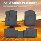TPE Floor Mats for 2011-2021 & 2022 WK Jeep Grand Cherokee (Not for L) All Weather Car Floor Liners Fit Jeep Grand Cherokee Accessories Black