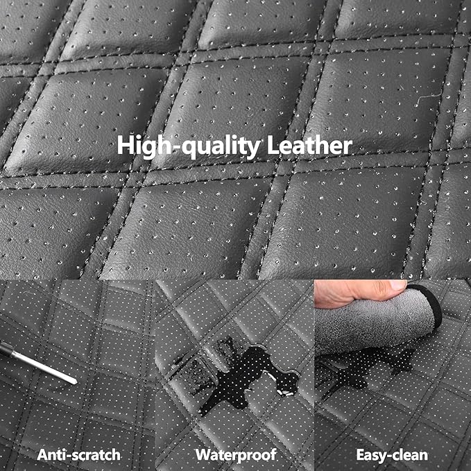 Car Seat Covers Full Set, Breathable and Waterproof Napa Leather Car Seat Cover, Interior Universal Fit for Cars, Sedans, SUV