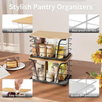 TIDIIABODE 2 Pack Kitchen Organization for Onions,Potatoes - Fruit Basket for Kitchen Counter & Storage Basket,Stackable Stor