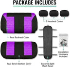 FH Group Automotive Car Seat Covers Rear Set Premium 3D Air Mesh Seat Covers, Airbag Compatible and Split Bench Cover Univers